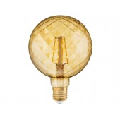 4058075092037; Лампа светодиодная LED 4.5W E27 Vintage 1906 CL PINECONE филамент GOLD (замена 40Вт) золотистая теплый