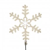 501-313; Фигура "Большая Снежинка" цвет теплый белый, размер 95x95 см