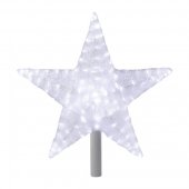 513-485; Акриловая светодиодная фигура "Звезда" 54 см (c трубой 80 см), 240 светодиодов, белая,
