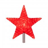 513-482; Акриловая светодиодная фигура "Звезда" 54 см (c трубой 80 см), 240 светодиодов, красная,