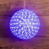 501-607; Шар светодиодный 230V, диаметр 20 см, 200 светодиодов, цвет синий