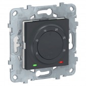 NU550154; Термостат электронный 8А, встроенный термодатчик Unica New антрацит