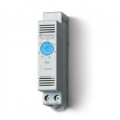 7T8100002303; Щитовой термостат для включения охлаждения, диапазон температур 0…+60°C, 1NO 10A, модульный, ширина 17.5мм, IP20