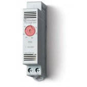 7T8100002403PAS; Щитовой термостат для включения обогрева, диапазон температур 0…+60°C, 1NС 10A, модульный, ширина 17.5мм, IP20