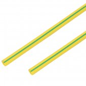 55-2007; Термоусадочная трубка 20/10 мм, желто-зеленая, упаковка 10 шт. по 1 м