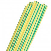 tut-10-yg-1m; Термоусаживаемая трубка ТУТ нг 10/5 желто-зеленая в отрезках по 1м PROxima