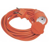 WUP10-05-K09-44; Шнур УШ-01PВ оранжевый с вилкой и розеткой 2P+PE/5 метров 3х1.0 мм² IP44