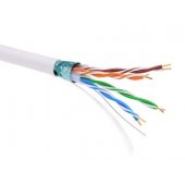 RN5EFUPV3WH Витая пара (LAN-кабель) экранированый F/UTP 4х2 CAT5E, 24 AWG, одножильный, PVC, белый (цена за 1 м)
