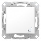 SDN0800121; Sedna Выключатель кнопочный с символом "звонок" белый
