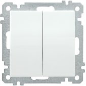 EVB20-K01-10-1; Выключатель 2 клавиши ВС10-2-0-Б 10А BOLERO белый