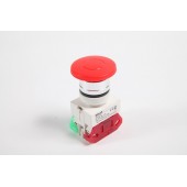 25038DEK; Выключатель кнопочный ВK-22 красный грибок с фикс. AE D=22мм 1з+1P (1НО+1НЗ) 220В