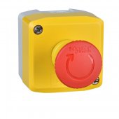 XALK178; Пост кнопочный, кнопка желтая, 1 авар. грибов. кнопка 1 НЗ