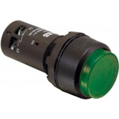 1SFA619102R1112; Кнопка подсветка CP3-11G-10 зеленая 24В AC/DC выступающая клавиша без фиксации 1НО