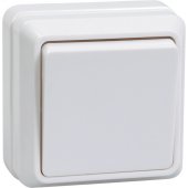 EVO13-K01-10-DC; ВСк20-1-0-ОБ Выключатель одноклавишный кнопочный 10А ОКТАВА белый