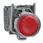 XB4BW34B5; XB4 Кнопка с возвратом красная с подсветкой 24В 1НО+1НЗ