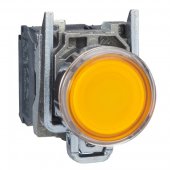 XB4BW35M5; XB4 Кнопка с возвратом желтая с подсветкой 230В 1НО+1НЗ