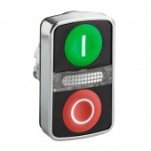 ZB4BW7A3741; Головка кнопки двойная с маркировкой, с подсветкой XB4