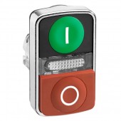 ZB4BW7L3741; Головка кнопки двойная с маркировкой, с подсветкой XB4