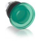 1SFA611124R1102; Кнопка MPM1-11G ГРИБОК зеленая (только корпус) без фиксации с подсветкой 40мм