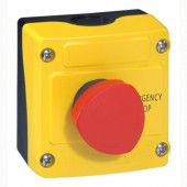 024212; Кнопочный пост управления в сборе с 1 кнопкой - Osmoz - кнопка для аварийного отключения с гриб. головкой + контакт Н.З.