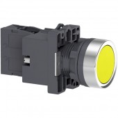 XA2EW35B1; Кнопка со светодиодной подсветкой 24В желтая 1НО
