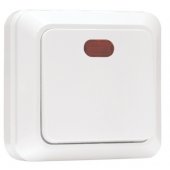 ENV10-121-10; Рим Выключатель 1-клавишный с индикатором 10А белый