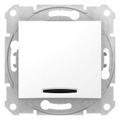 SDN1500121; Sedna Переключатель одноклавишный с подсветкой 10А (сх.6) белый