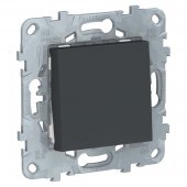 NU520654; Unica New Антрацит Выключатель одноклавишный, кнопочный, сх. 1, 10 A