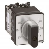 014652; Переключатель электроизмерительных приборов для вольтметра PR 12 4 контакта с нейтралью крепление на дверце