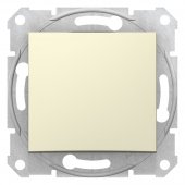 SDN0700147; Sedna Выключатель бежевый одноклавишный кнопочный 10А (сх.1)