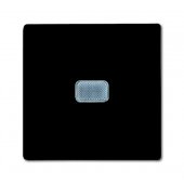 2CKA001012A2175; Механизм 1-клавишного 1-полюсного выключателя с клавишей с линзой подсветки с неоновой лампой серия Basic 55 цвет черный château-black