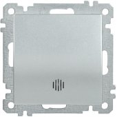EVB11-K23-10; Выключатель 1 клавиша ВС10-1-1-Б с индикацией 10А BOLERO серебрянный