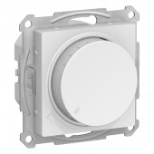 ATN000136; AtlasDesign Светорегулятор (диммер) поворотно-нажимной, 630Вт, мех. белый