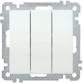 EVB30-K01-10-1; Выключатель 3 клавиши ВС10-3-0-Б 10А BOLERO белый