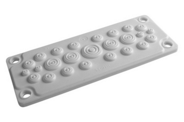 R5HTC25 Кабельный ввод мембранный пластик 25 отверстий, V0 UL94, IP55 ...