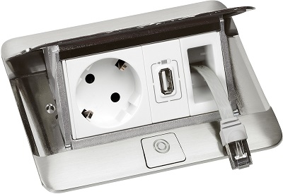Лючки, выдвижные розетки в стол, пол SCHNEIDER ELECTRIC — купить в ...